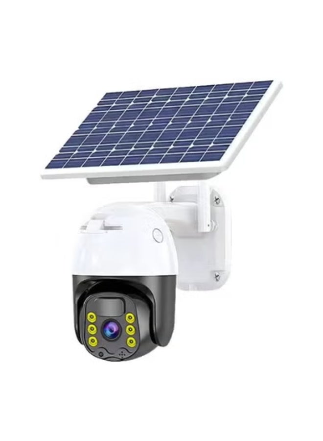 JAJEEK Solar-Powered Smart WiFi Security Camera – 360° Pan-Tilt Outdoor CCTV System with Motion Detection, Full-Color Night Vision, Two-Way Audio, Waterproof Design & Remote App Control - Image 1