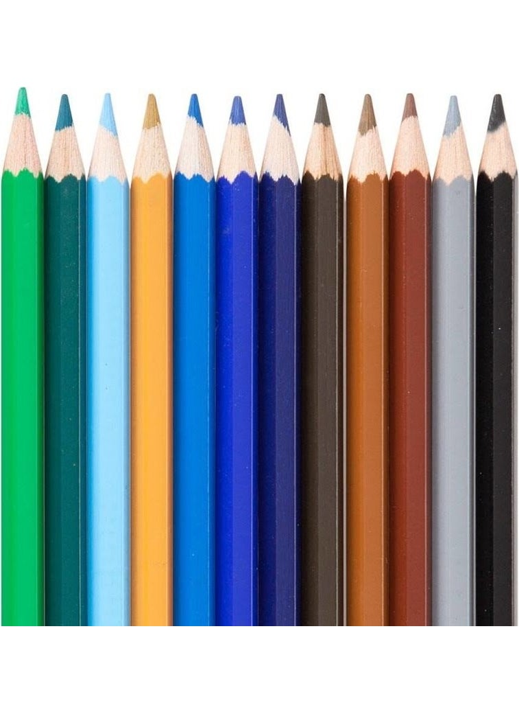 FABER-CASTELL - Crayons in Metal Tube 24 Colors Full Size and Sharpener - Image 1