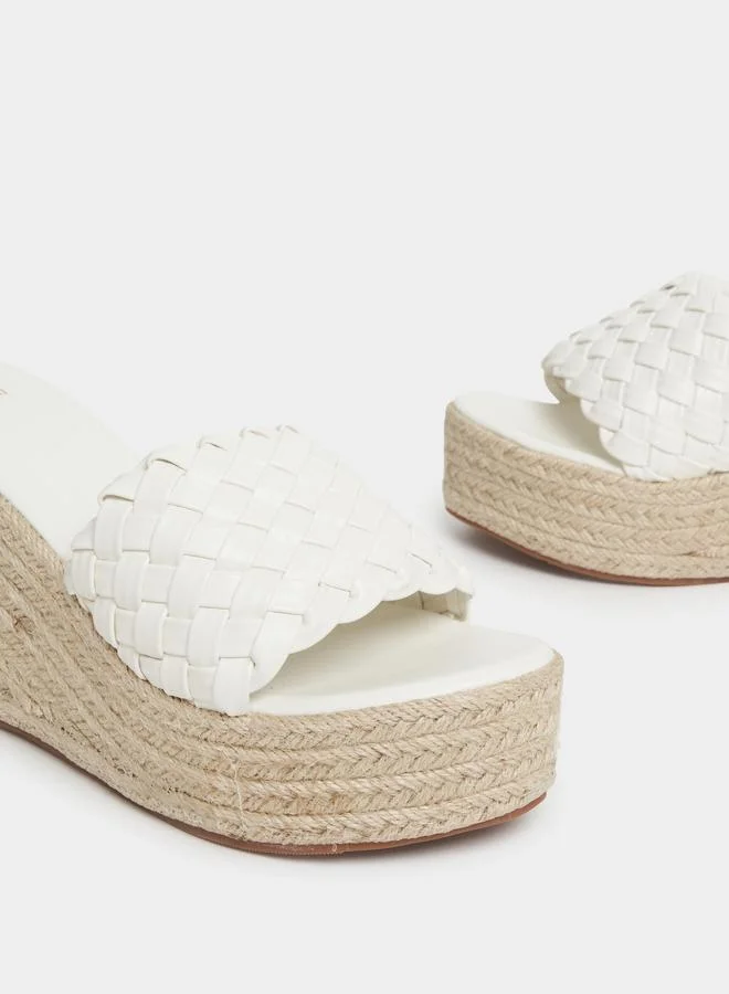 ستايلي Braided Strap Espadrille Wedge Sandals