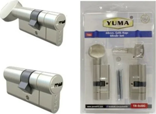 يوما 68 mm Ball Trapped Satin Barrel-Door Lock Cylinder