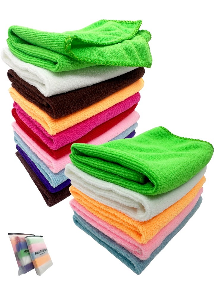 15pcs Microfiber Cleaning Towels 30x30cm, All Purpose Cleaning Cloth, Kitchen Cleaning Cloth, Dusting Cloth, Car Wash Cloth, Hand Cleaning Cloth, Super Absorbent Cloth, Reusable Cloth (15 pcs) 