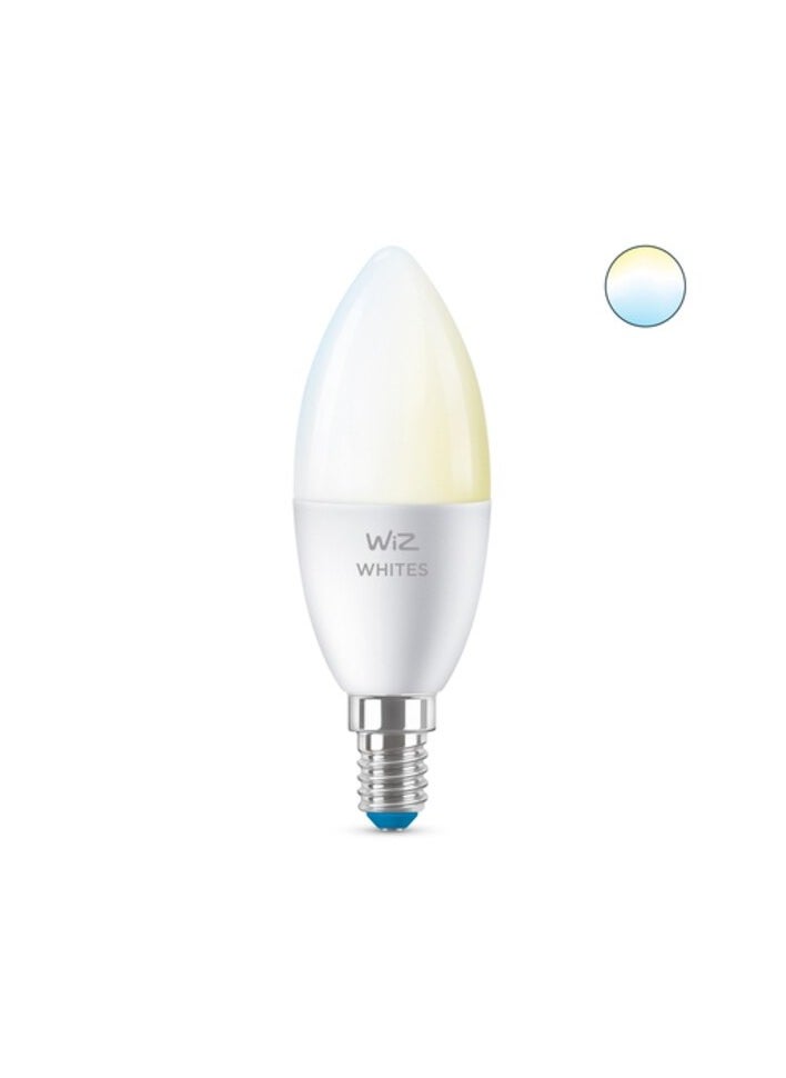 Wiz - WiZ Smart Bulb Candle LED White C37 E14 470lm Wi-Fi ( Compatible With Google Assistant, Alexa & Siri)- 3 White Bulbs Bundle, - Image 1