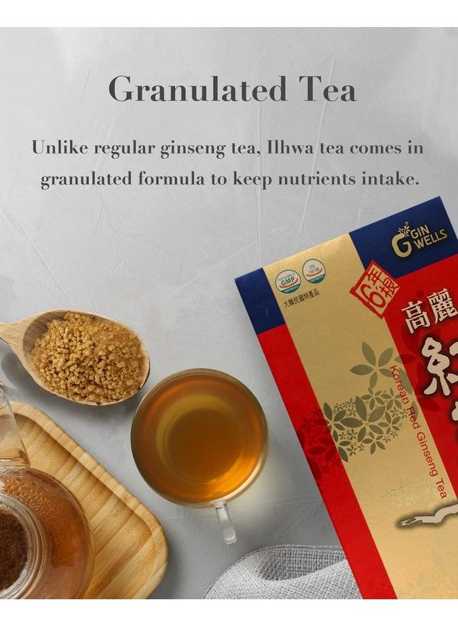 ILHWA - Korean Red Ginseng Tea (300G 0.11Oz X 100 Sachets) 6 Years Ginseng Granulated. High Ginsenoside Rg1+Rb1+Rg3 - Image 1