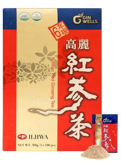 Korean Red Ginseng Tea (300G 0.11Oz X 100 Sachets) 6 Years Ginseng Granulated. High Ginsenoside Rg1+Rb1+Rg3