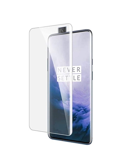 Geardeck Oneplus 7 Pro Tempered Glass Screen Protector,Fingerprint Scaner 3D Liquid Transparent Clear Full Curved Edge Case Friendly Anti-Scratch Coverage For Oneplus 7 Pro 2019Geardeck