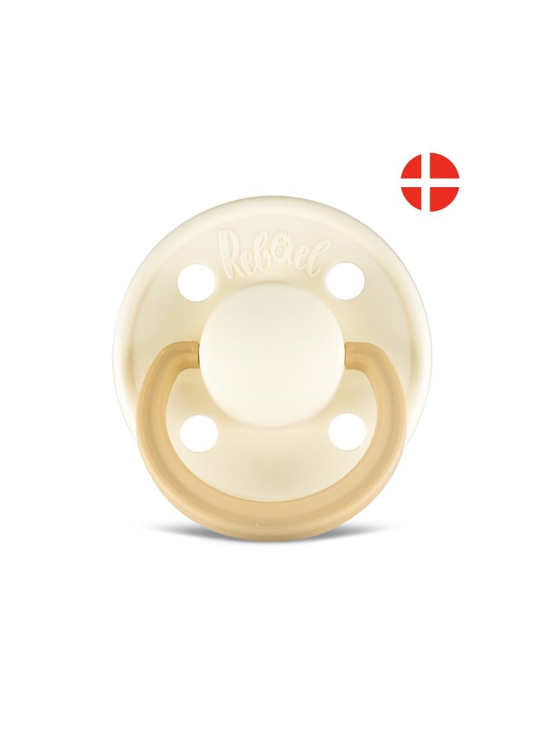 Rebael Fashion Natural Rubber Round Pacifier Size 2 - Baby 6M+ (1-pack) - Frosty Pearly Lion - Image 3