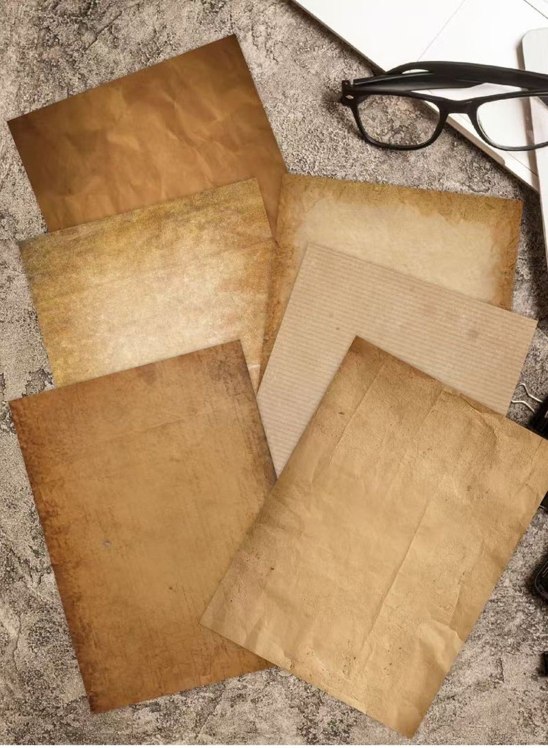 Fuwddy 48Pcs A4 Vintage Letter Paper - Thick Double Sided Printing Paper for DIY Scrapbooking, Note Taking, and Home Decoration - Stationery Supplies - Image 2
