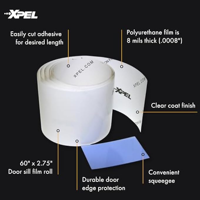 rayihni Xpel Clear Universal Door Sill Guard Paint Protection Film Kit - Image 5