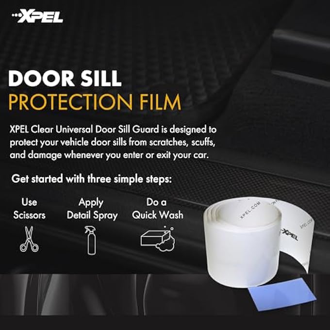 rayihni Xpel Clear Universal Door Sill Guard Paint Protection Film Kit - Image 3