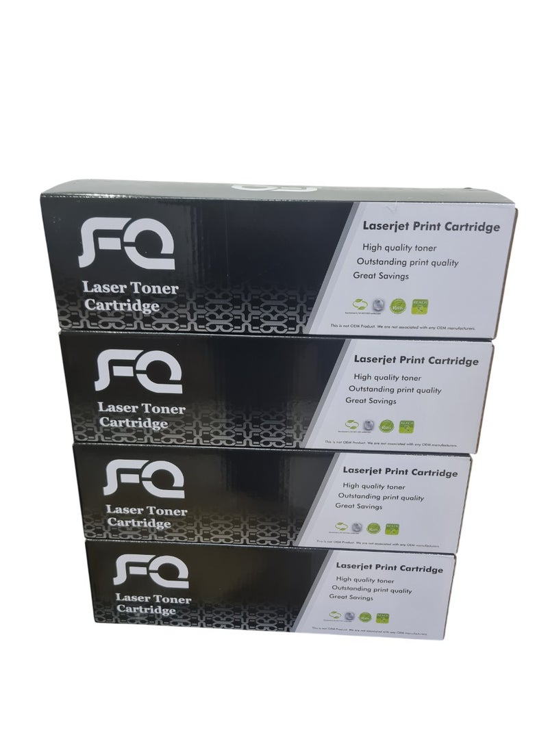 أف كيو - خرطوشة حبر 17A CF217A (4 قطع) متوافقة مع طابعة HP LaserJet Pro M102 M102a M102w M130 M130a M130fn M130fw M130nw M132 M132a M132fn M132fp M132fw Printer M132n w M132sfnw M132snw (أسود) - Image 1