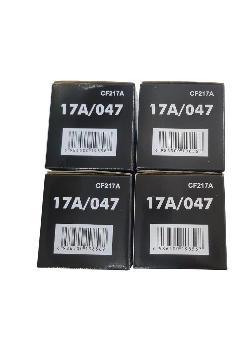 أف كيو - خرطوشة حبر 17A CF217A (4 قطع) متوافقة مع طابعة HP LaserJet Pro M102 M102a M102w M130 M130a M130fn M130fw M130nw M132 M132a M132fn M132fp M132fw Printer M132n w M132sfnw M132snw (أسود) - Image 1