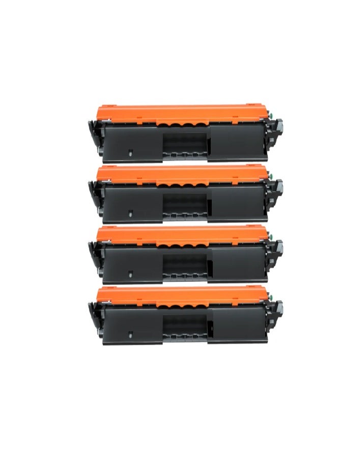 أف كيو - خرطوشة حبر 17A CF217A (4 قطع) متوافقة مع طابعة HP LaserJet Pro M102 M102a M102w M130 M130a M130fn M130fw M130nw M132 M132a M132fn M132fp M132fw Printer M132n w M132sfnw M132snw (أسود) - Image 1