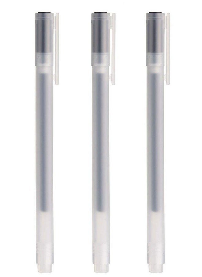 MUJI Muji Gel Ink Ball Point Pen, Black, 0.38mm, Pack of 3 (Japan Import) 