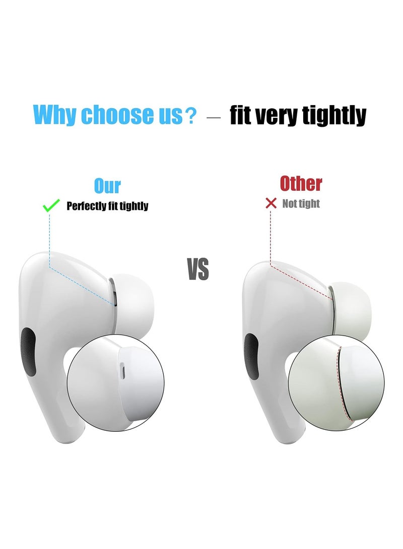 Digipace [4 Pairs] Replacement Ear Tips for  Airpods Pro and 2nd Generation with Noise Reduction Hole, Silicone Ear Tip with Portable Storage Box and Fit in The Charging Case(S/L)  - Image 4