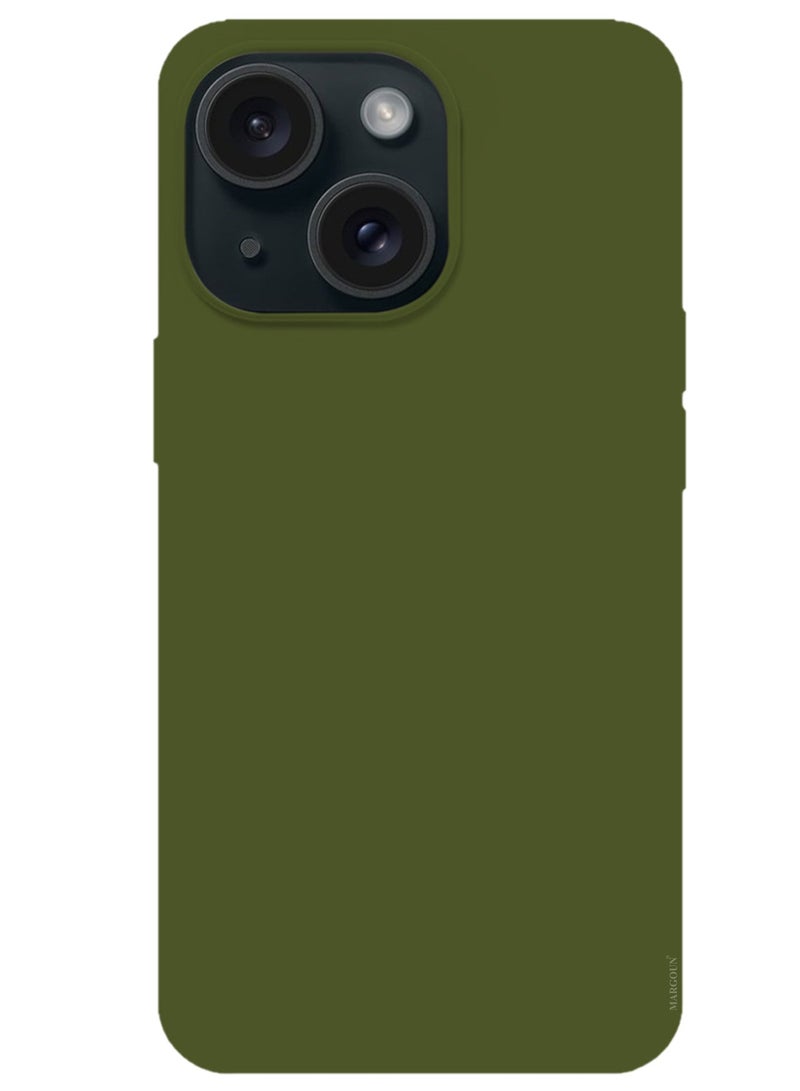 CATANES Silicone Case Cover for Apple iPhone 14 Plus, Slim Protective Cover with Microfiber Lining, Drop Protection - Cactus Green - Image 4