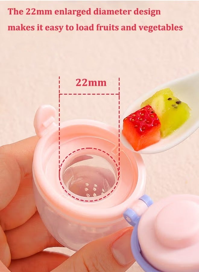 آيسيورا 1 قطعة / 3  قطعة لهاية تغذية طعام الأطفال، أداة تغذية فواكه الأطفال، لهاية وعضاضة سيليكون 2 في 1، ألعاب تسنين للرضع، لعبة تدليك لتدليك التسنين، لعبة تخفيف التسنين للأطفال خالية من مادة BPA - Image 3