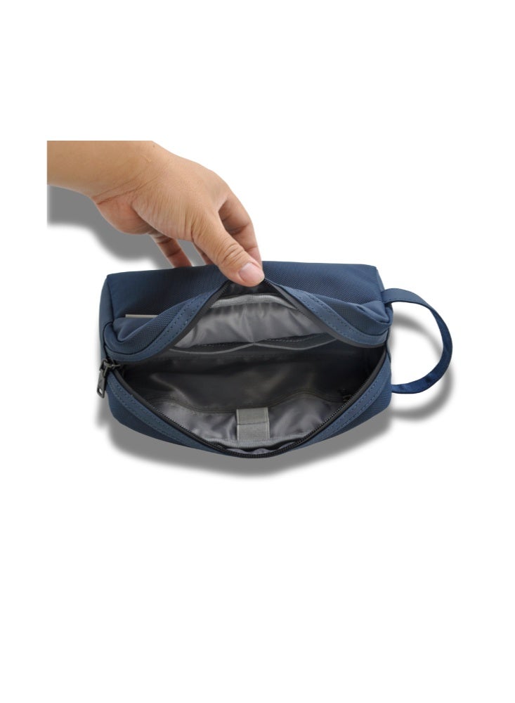 ORYX O-Pouch Stylish Modern Essentials Organizer Pouch Spacious & Textured Blue - Image 5