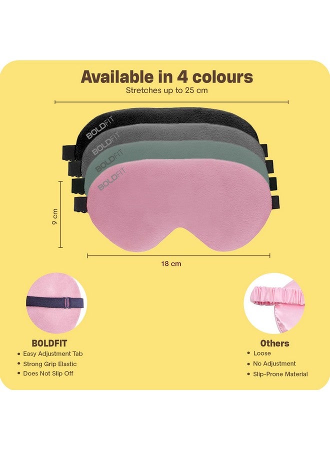 Boldfit Silk Eye Mask For Sleeping With Adjustable Strap Super Soft Sleeping Mask Blind Fold For Comfortable Sleep Travelling Sleep Mask Pad For Girls Sleeping Eye Mask Blind Folds For Sleeping -Grey - Image 4