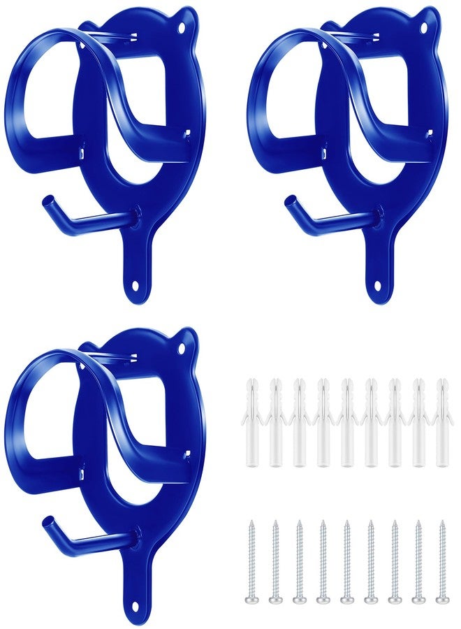 Dunzy 3 Counts Horse Bridle Rack Bracket Bridle Hooks Tack Storage Halter Hanger Metal Holder with Tubes and Screw for Horse Barn Supplies (Sapphire Blue) - Image 1