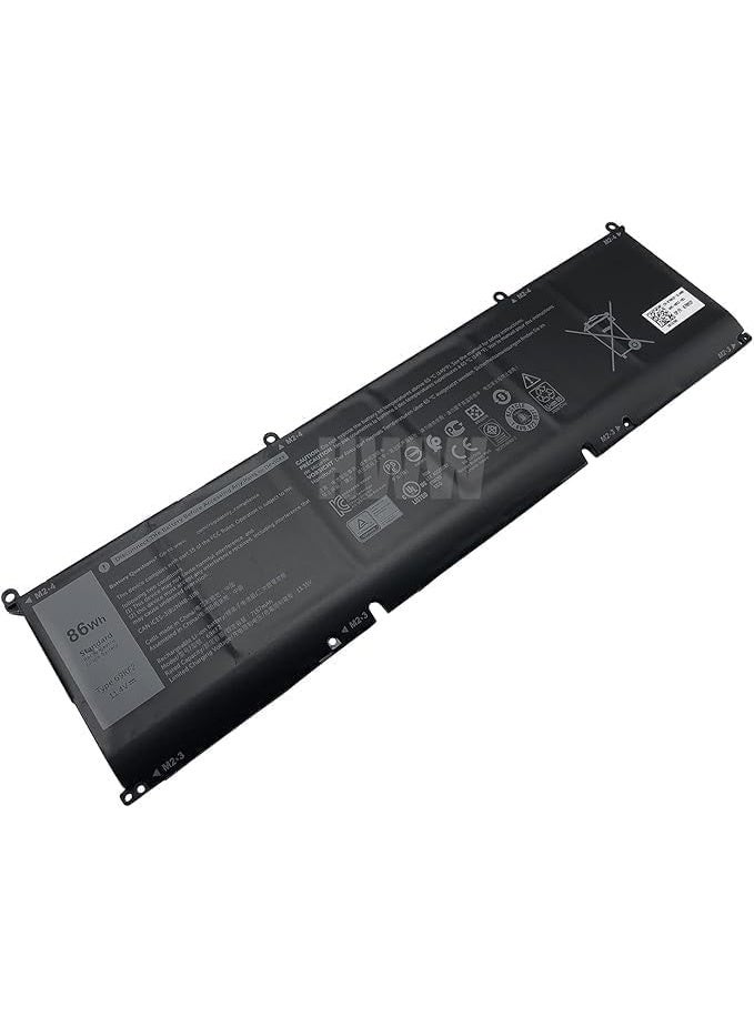 بطارية جديدة 11.4 فولت 86 واط ساعة 69KF2 متوافقة مع ديل ألينوير M15 M17 R3 بريسيجن 5550 XPS 15 9500 8FCTC 70N2F سلسلة M59JH - Image 1