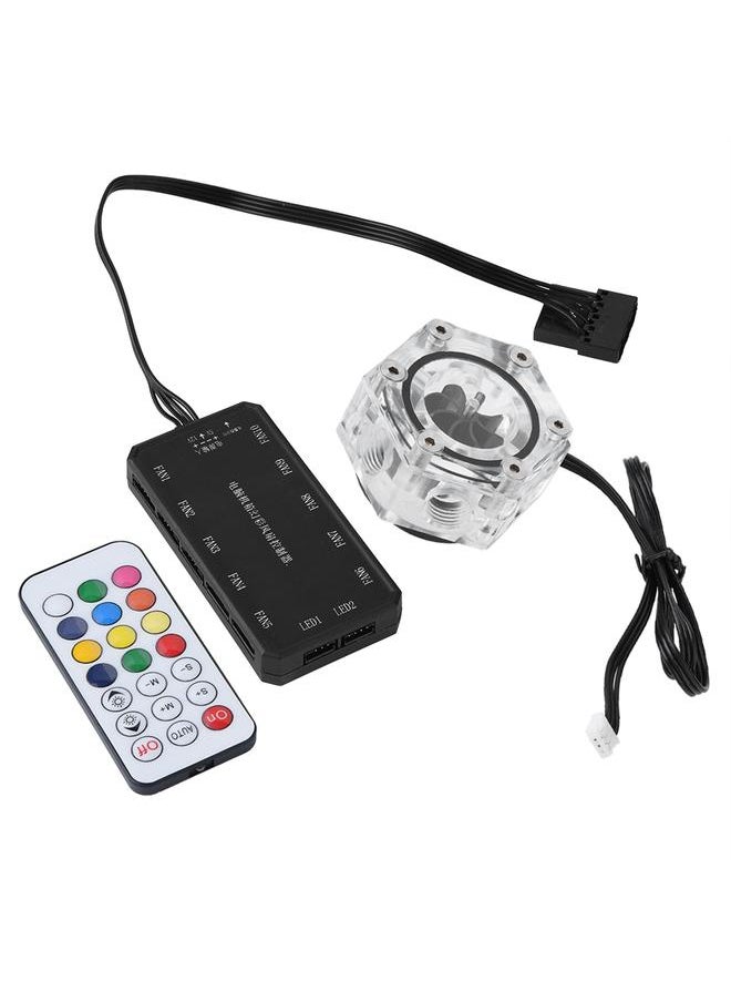 Thoraya 6 Way Acrylic Flow Meter Indicator G1/4 Threaded For PC Computer Liquid Water Cooling  - Image 1