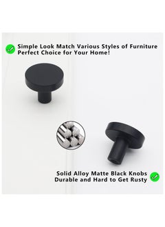 6 Pack Black Cabinet Knobs, Black Aluminum Alloy Dresser Knobs Drawer Pulls and Knobs Furniture Hardware Modern Round Knobs Black Knobs Kitchen Cabinet Door Knob for Drawer, Cupboard, Wardrobe and Furniture Decoration - pzsku/ZE7E9DACA7947C1140869Z/45/_/1733987271/9dc9287d-94ff-4cde-9584-0555ceac440e