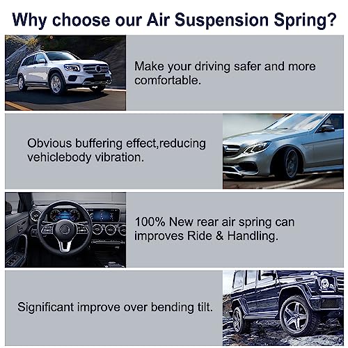 AIRSUSFAT Rear Right Left Air Suspension Spring Bag Compatible with Mercedes E- CLS-CLASS W212 W218 E250 E350 E400 E550 E63 AMG Rear Air Spring A2123200725 A2123200825 2123203725 2012-2014 - Image 3