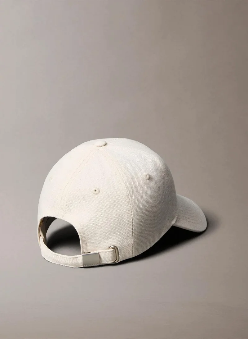 Calvin Klein NATURAL Cotton Canvas Monogram Baseball Cap for Women | Best Price UAE