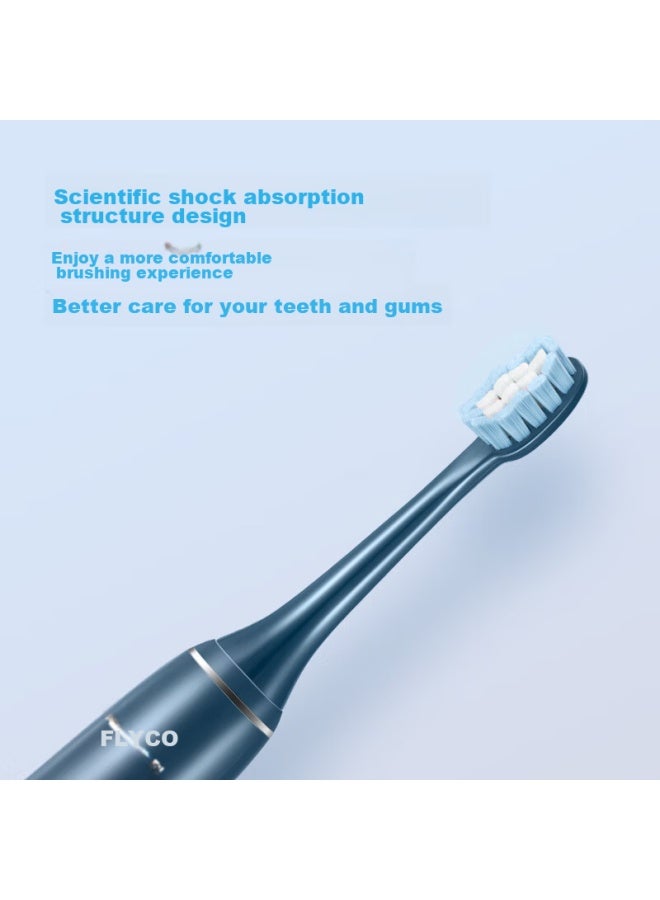 Flyco Men's Electric Toothbrush, Adult Couple Gift For Boyfriend, Birthday Qixi Festival Present, Smart Sonic Deep Cleaning Soft Bristle Toothbrush Ft7105 Deep Sea Blue Birthday Limited Edition - Image 4