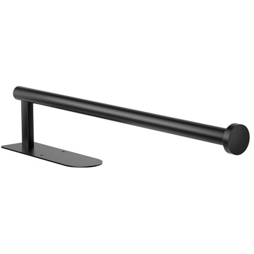 Funvolution Paper Towel Holder, Self Adhesive or Screw Mounting, Black Paper Towel Holder Wall Mount, SUS304 Stainless Steel Under Cabinet for Kitchen, Counter, Cabinet, Bathroom - Image 1
