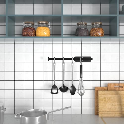 Funvolution Paper Towel Holder, Self Adhesive or Screw Mounting, Black Paper Towel Holder Wall Mount, SUS304 Stainless Steel Under Cabinet for Kitchen, Counter, Cabinet, Bathroom - Image 5