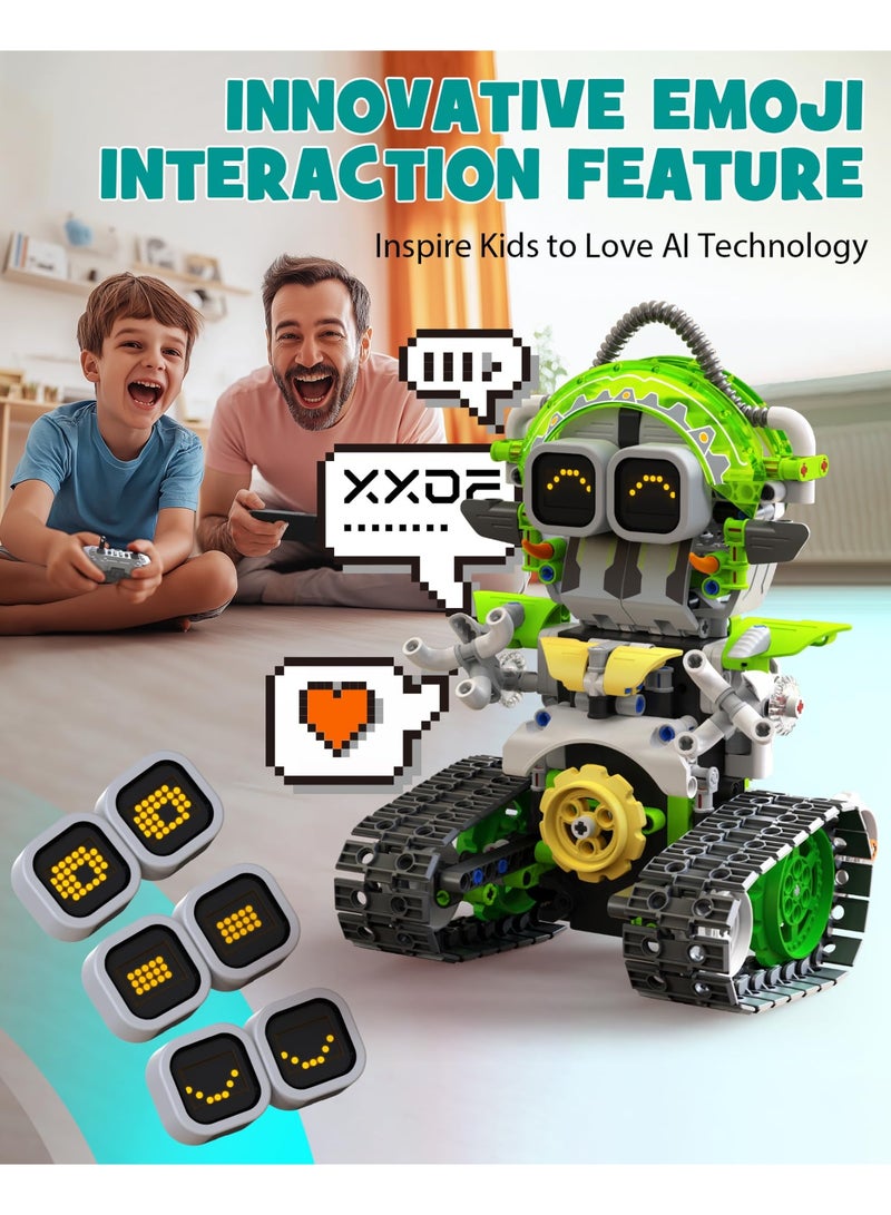 Al LIFE 5in1 STEM AI Robot Toys Building Set, 478Pcs APP & Remote Control Engineering Erector Blocks for Kids Age 6-8, Coding Interactive Educational Christmas Birthday Gift for 10-12 Year Boys & Girls - Image 3