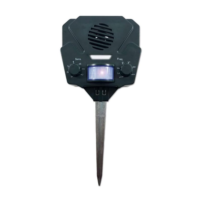 Bird-X Solar Yard Gard, Ultrasonic and Solar-Powered Animal Decoy Device with Motion Sensor, Easy to Install, Covers up to 3,000 sq. ft., 15-25 kHz Frequency, 8.5" x 7" x 4" - Image 1