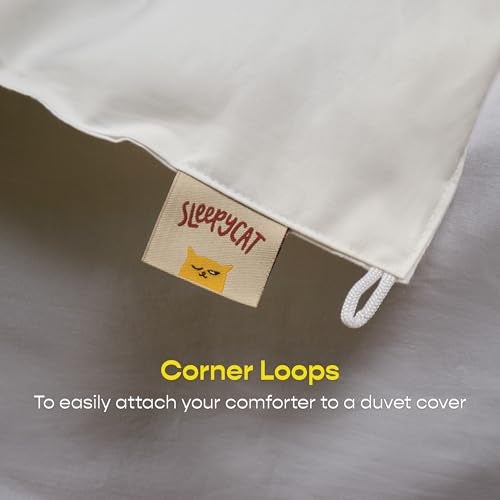 SleepyCat Luxe Comforter | 150 GSM for Summer Season | Lightweight, Hypoallergenic AC Comforter | Luxury Cotton Modal Fabric | Double, White (90 x 100) - Image 5