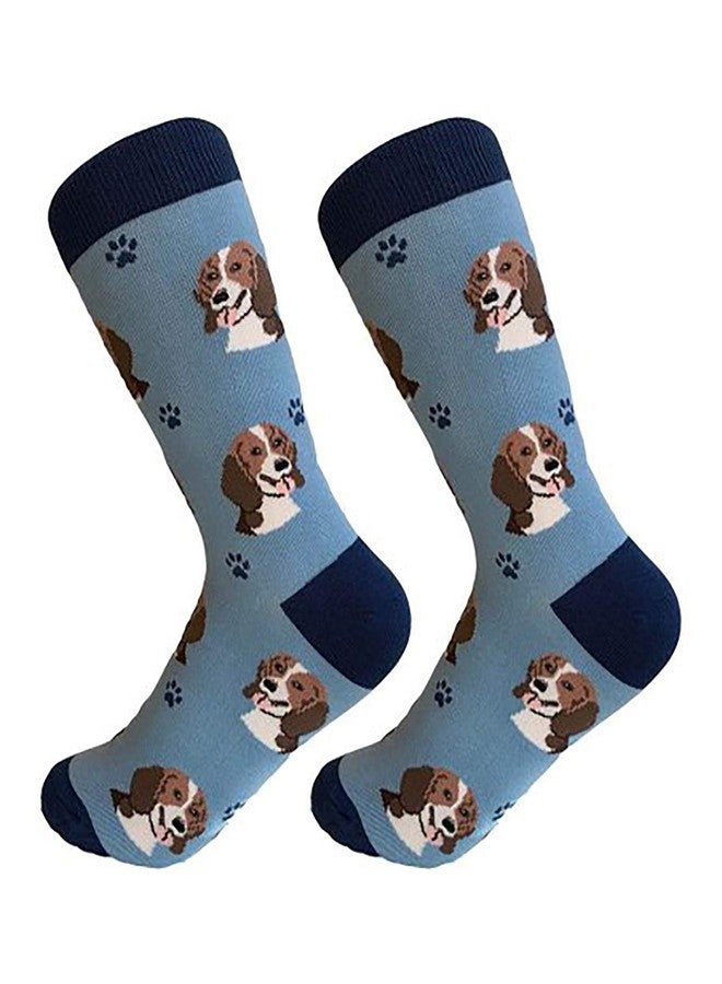E&S Pets Beagle Dog Breed Socks Unisex Sock Daddy Light Blue