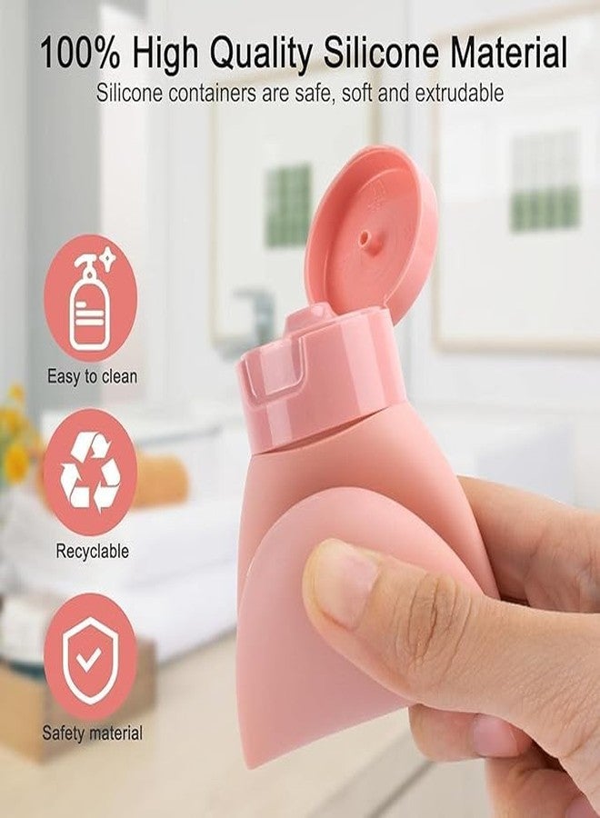 CLICKSWIFT عبوات ضغط مانعة للتسرب من كليك سويفت، زجاجات ضغط قابلة لإعادة التعبئة، زجاجات ضغط صغيرة الحجم للشامبو واللوشن ومستحضرات التجميل - متعددة الألوان، قطعتان - Image 2