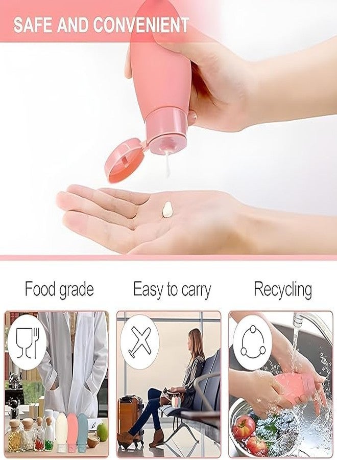 CLICKSWIFT عبوات ضغط مانعة للتسرب من كليك سويفت، زجاجات ضغط قابلة لإعادة التعبئة، زجاجات ضغط صغيرة الحجم للشامبو واللوشن ومستحضرات التجميل - متعددة الألوان، قطعتان - Image 5