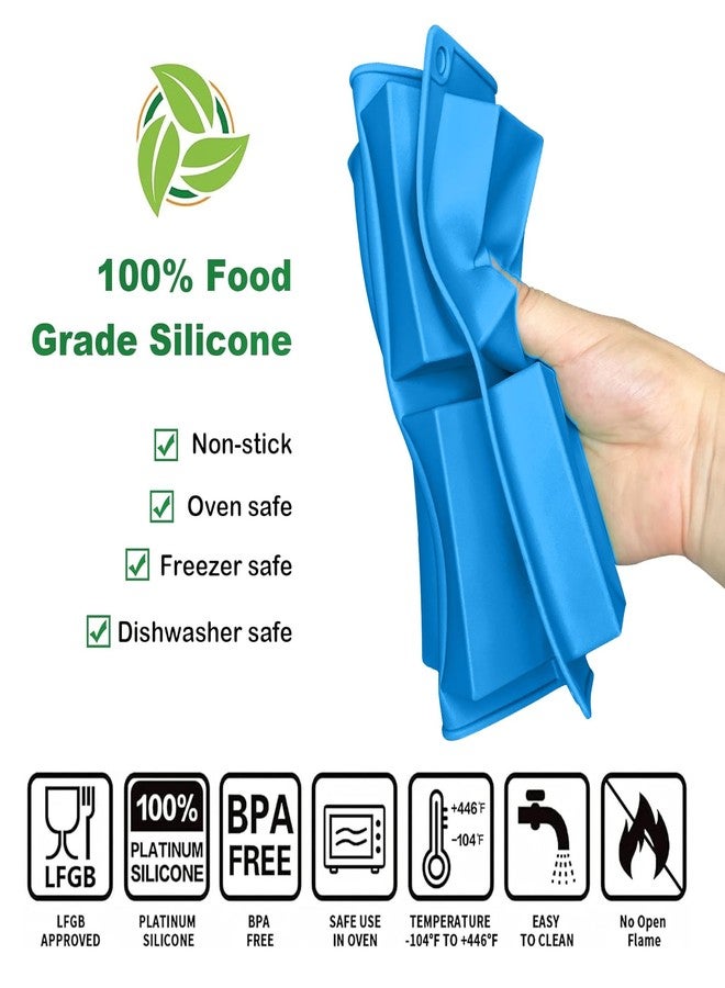 Sidosir Rice Krispies Silicone Mold for Rice Krispies Treats Baking, 6-Cavity Granola Cereal Bars Mold for Chocolate Cheesecake Brownie - Image 3