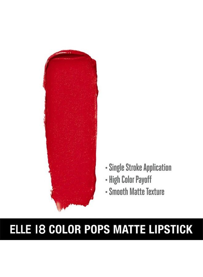 Elle18 Elle 18 Color Pop Matte Lip Color R31 Crazy Red 4.3 G (Matte) - Image 4
