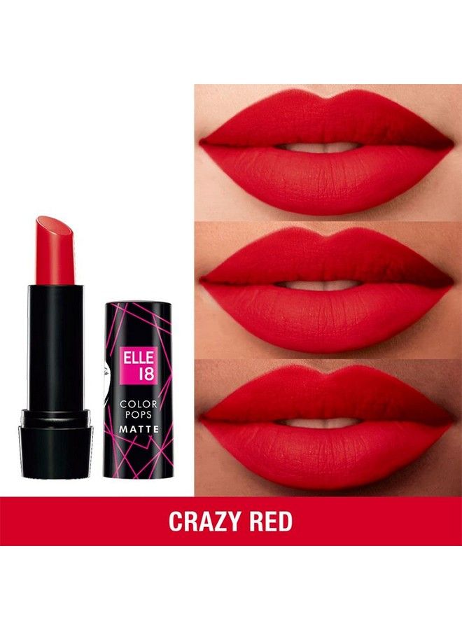 Elle18 Elle 18 Color Pop Matte Lip Color R31 Crazy Red 4.3 G (Matte) - Image 3
