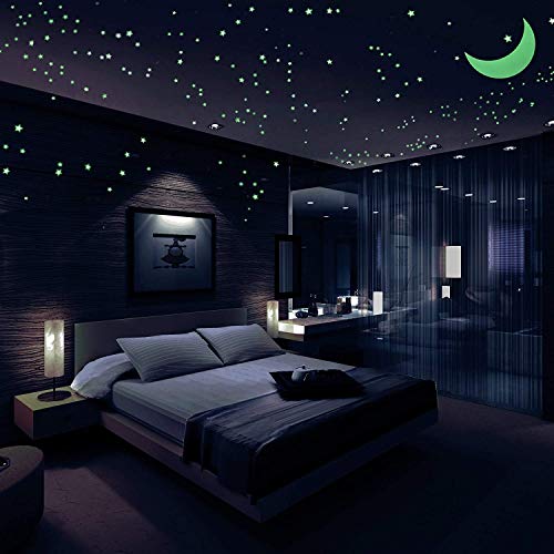 DreamKraft Glow Wall Self-Adhesive Sticker Starry Night Design (Vinyl,Neon, 30cms x 24cms,422 Stickers) - Image 1