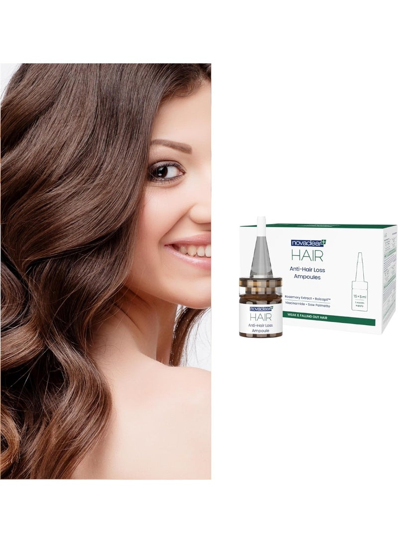 Novaclear Anti-Hair Loss Ampoules – Intensive Hair Fall Control with Baicapil™, Botanical Extracts & Strengthening Actives – 15 x 5 ML - Image 5