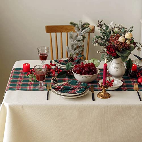 The Purple Tree Tartan Check Runner Cloth for 6 Seater Table (13x72 inches) Table Runner for Dining Table, Christmas Table Runner, Xmas ,Christmas Gift - Image 4