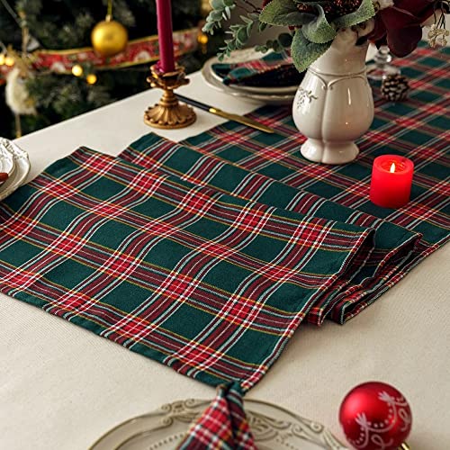 The Purple Tree Tartan Check Runner Cloth for 6 Seater Table (13x72 inches) Table Runner for Dining Table, Christmas Table Runner, Xmas ,Christmas Gift - Image 2