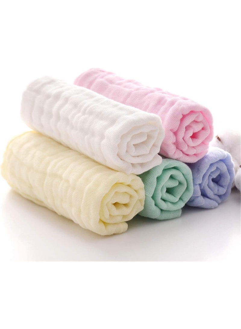سكاي تاتش عبوة من 5 مناشف ومناشف أطفال من الموسلين، مصنوعة من القطن العضوي بنسبة 100%، متعددة الاستخدامات للتغذية والاستحمام واللعب، ناعمة للغاية للبشرة الحساسة - Image 3