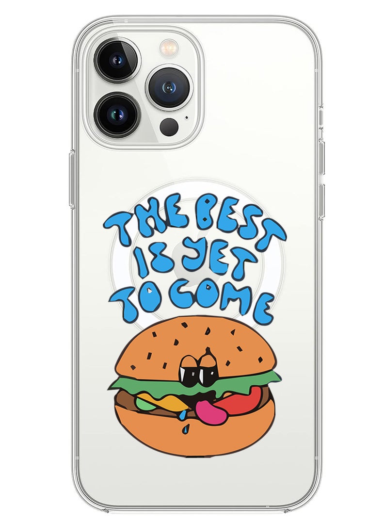 Theodor Magnetic Case for iPhone 13 Pro Max 6.7-inch Compatible with MagSafe Wireless Charging, Shockproof Phone Bumper Cover Best is yet to come - Image 1