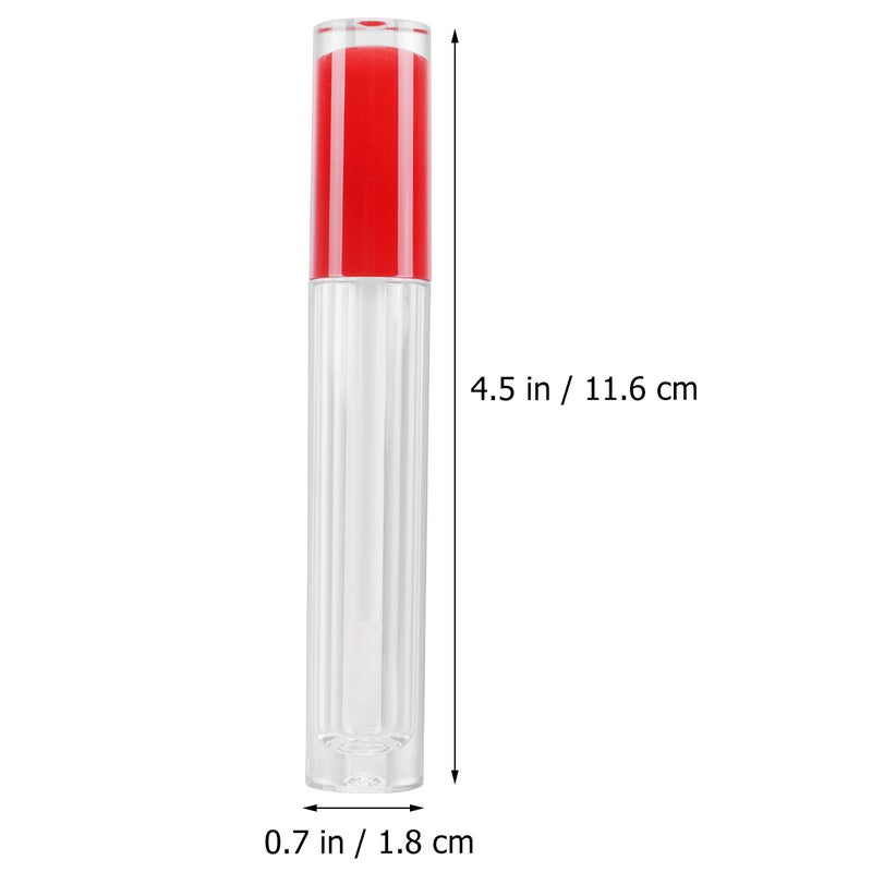 10pcs 5ml Lip Gloss Bottles Empty Lip Gloss Tube Makeup Bottles Empty Lip Gloss Containers for Daily Woman Use (Red) - Image 2