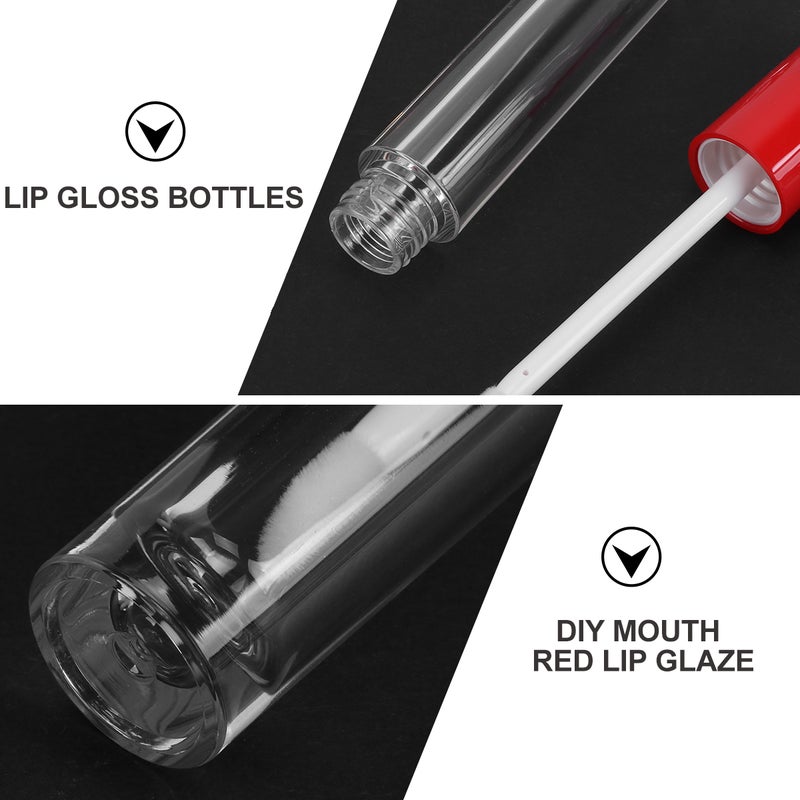 10pcs 5ml Lip Gloss Bottles Empty Lip Gloss Tube Makeup Bottles Empty Lip Gloss Containers for Daily Woman Use (Red) - Image 5