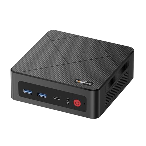 BOSGAME E4 Mini PC, AMD Ryzen 5 3550H (Up to 3.7GHz), 16GB DDR4 1TB NVMe SSD, Small Form Factor Desktop Computer Support Triple Display 4K@60Hz, Dual Gigabit Ethernet for Business, Office, Home - Image 1