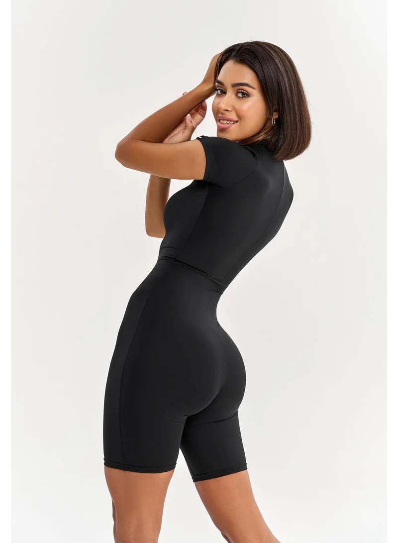 Bona Fide Bona Fide Women’s One Piece Workout Jumpsuit – Athletic Romper with Tummy Control & Lifting Effect